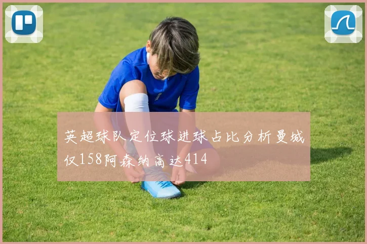英超球队定位球进球占比分析曼城仅158阿森纳高达414